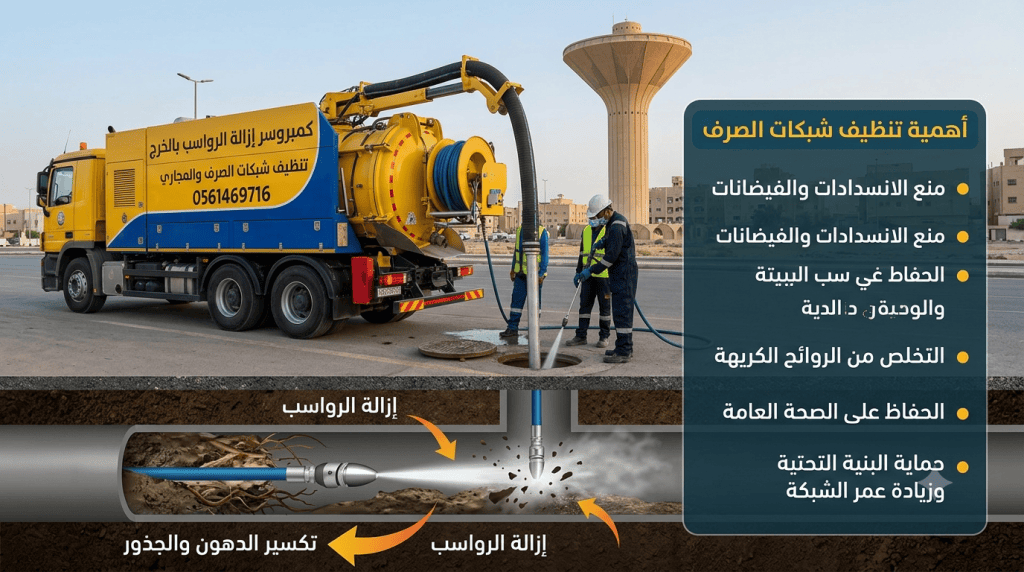 كيف تساهم صيانة خزانات الصرف في منع الانسدادات بالدلم؟ 0561469716